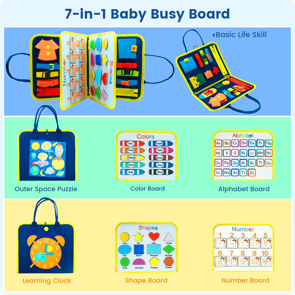 Multiple Themes Busy Books for Toddlers - janceysfanceys