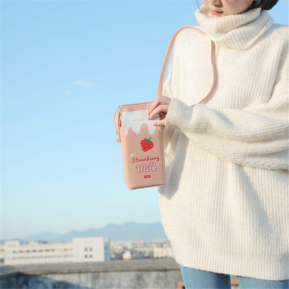 Personalized Fashion Strawberry Milk Carton Shoulder Bag - janceysfanceys