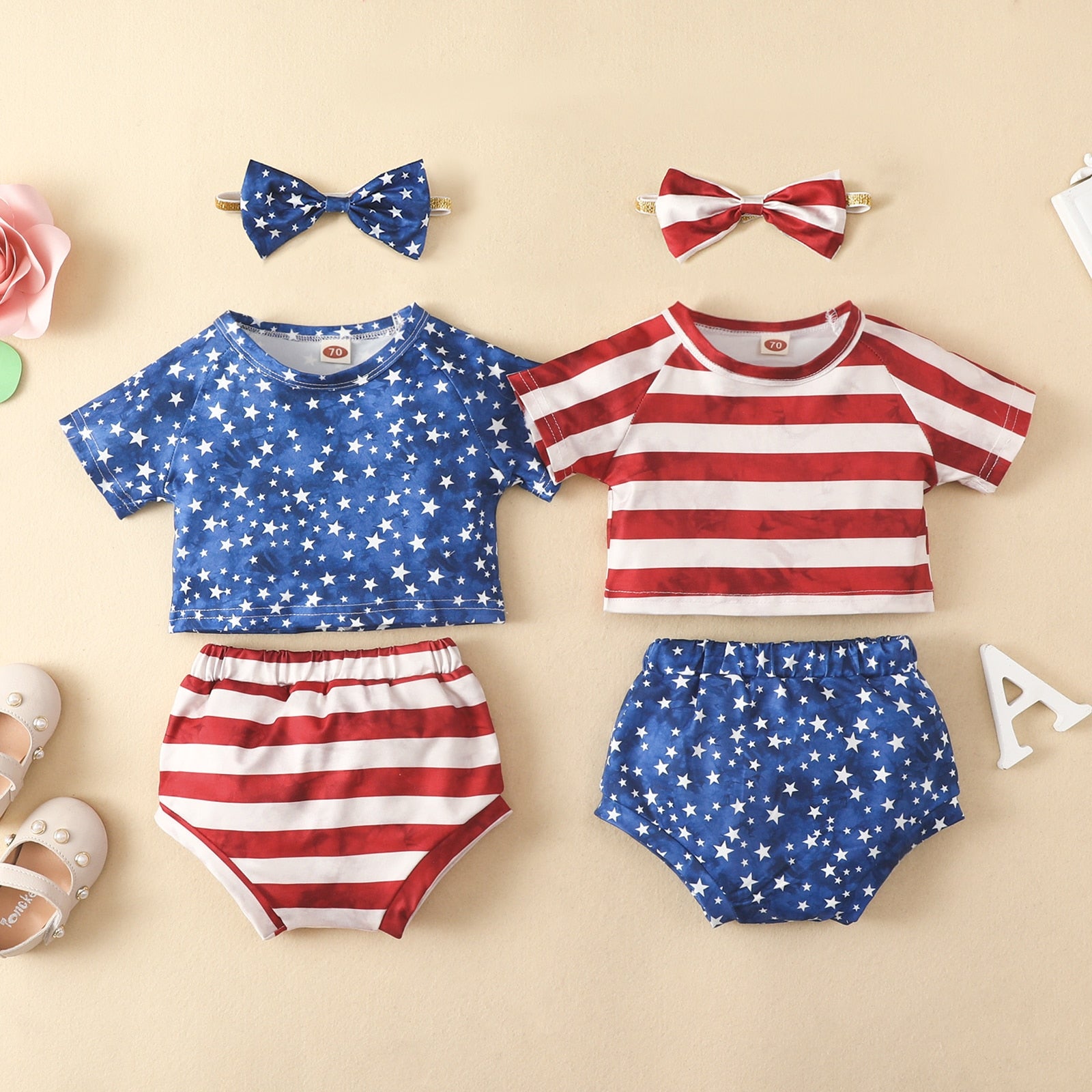 6M-5Y Independence Day Toddler Infant Kid Girls Clothes Set - janceysfanceys