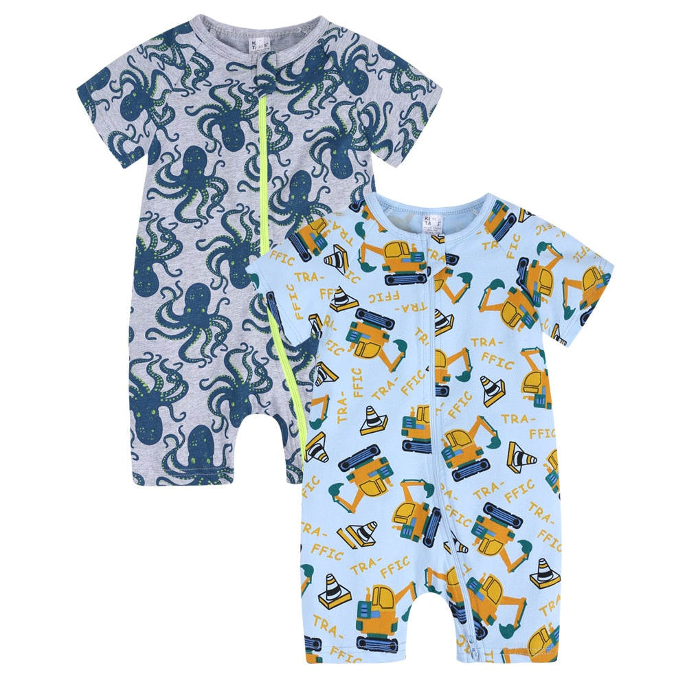 Infant Newborn Baby Boys Girls Cotton Romper - janceysfanceys