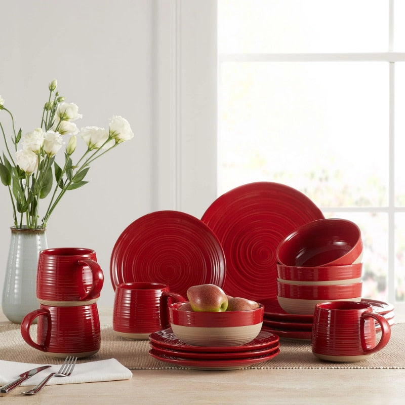 Better Homes & Gardens Abott Stoneware 16 Piece Dinnerware Set - janceysfanceys