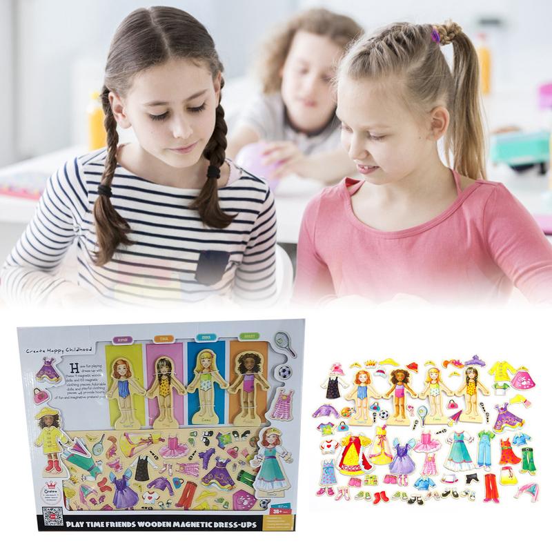 Magnetic Dressing Toys Princess Paper Dolls - janceysfanceys