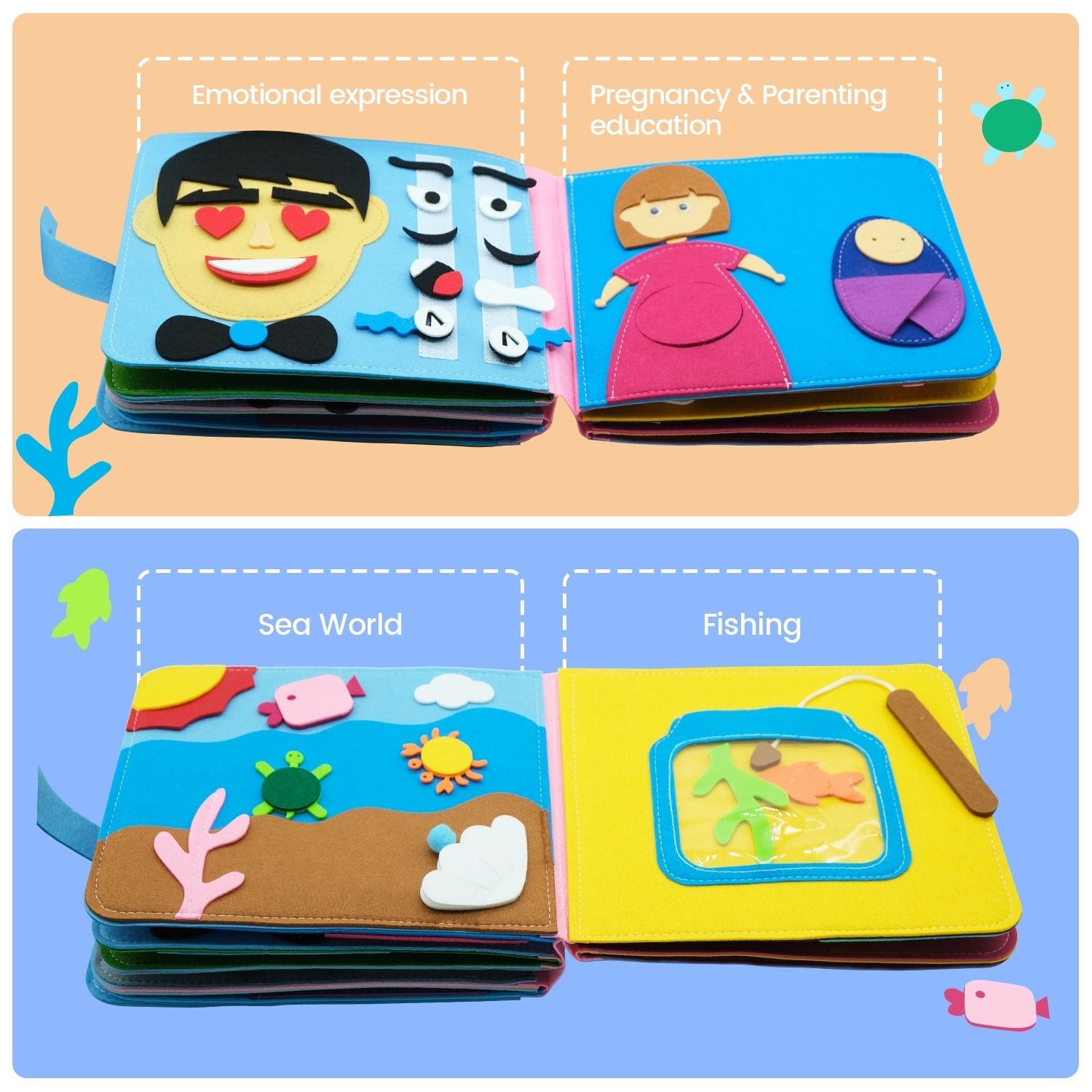 Baby Cloth Books Toddler Basic Life Skill Early Learning - janceysfanceys